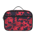 Red And Black Digital Camo Pattern Print Portable Lunch Bag