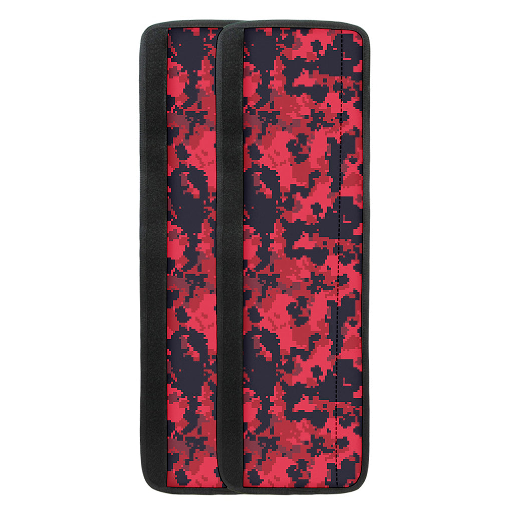 Red And Black Digital Camo Pattern Print Refrigerator Handle Covers