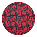 Red And Black Digital Camo Pattern Print Round Blanket