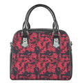 Red And Black Digital Camo Pattern Print Shoulder Handbag