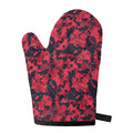 Red And Black Digital Camo Pattern Print Single Oven Mitt