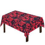 Red And Black Digital Camo Pattern Print Tablecloth