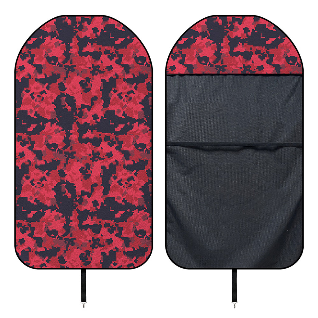 Red And Black Digital Camo Pattern Print Waterproof Car Seat Cover