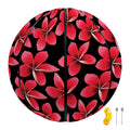 Red And Black Frangipani Pattern Print Basketball