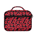 Red And Black Frangipani Pattern Print Briefcase Bible Bag