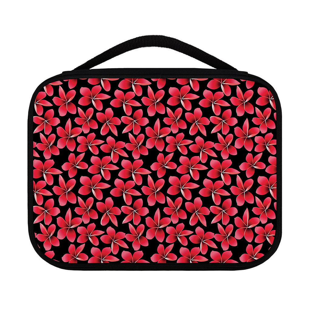 Red And Black Frangipani Pattern Print Classic Bible Case