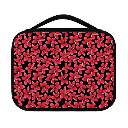 Red And Black Frangipani Pattern Print Classic Bible Case