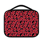Red And Black Frangipani Pattern Print Classic Bible Case