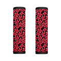 Red And Black Frangipani Pattern Print Handle Covers