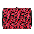 Red And Black Frangipani Pattern Print Laptop Sleeve