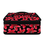 Red And Black Frangipani Pattern Print Small Lunch Bag
