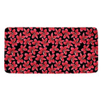 Red And Black Frangipani Pattern Print Towel