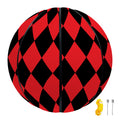 Red And Black Harlequin Pattern Print Basketball