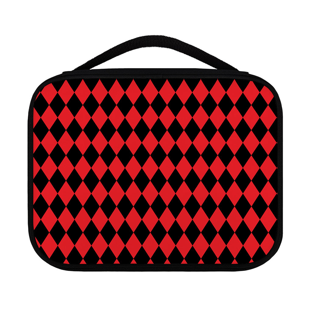 Red And Black Harlequin Pattern Print Classic Bible Case