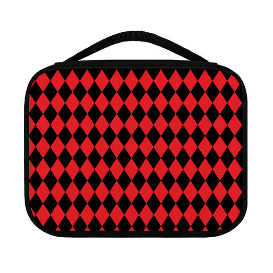 Red And Black Harlequin Pattern Print Classic Bible Case