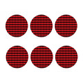 Red And Black Harlequin Pattern Print Coaster Set