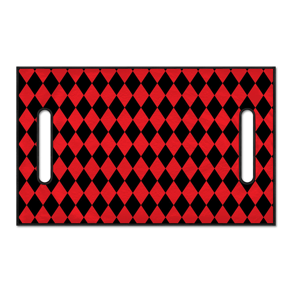 Red And Black Harlequin Pattern Print Golf Cart Seat Cover