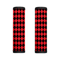 Red And Black Harlequin Pattern Print Handle Covers