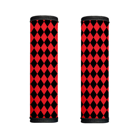 Red And Black Harlequin Pattern Print Handle Covers