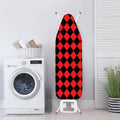 Red And Black Harlequin Pattern Print Ironing Board Cover