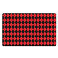 Red And Black Harlequin Pattern Print Polyester Doormat