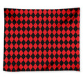 Red And Black Harlequin Pattern Print Tapestry