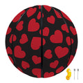 Red And Black Heart Pattern Print Basketball