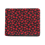 Red And Black Heart Pattern Print Bifold Wallet