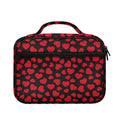 Red And Black Heart Pattern Print Briefcase Bible Bag