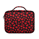 Red And Black Heart Pattern Print Briefcase Bible Bag