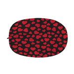 Red And Black Heart Pattern Print Car Side Mirror Covers