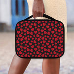 Red And Black Heart Pattern Print Classic Bible Case