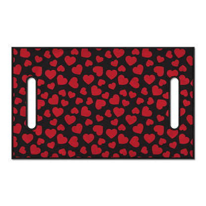 Red And Black Heart Pattern Print Golf Cart Seat Cover