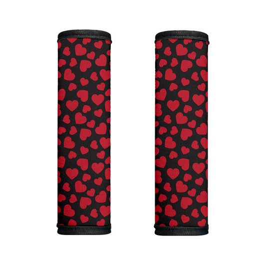Red And Black Heart Pattern Print Handle Covers