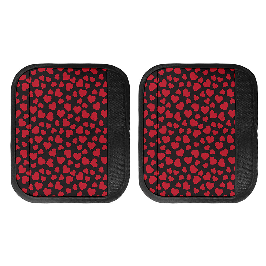 Red And Black Heart Pattern Print Handle Covers