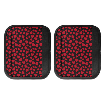 Red And Black Heart Pattern Print Handle Covers