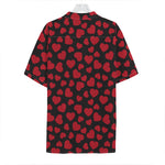 Red And Black Heart Pattern Print Hawaiian Shirt