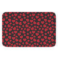 Red And Black Heart Pattern Print Indoor Door Mat