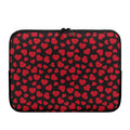 Red And Black Heart Pattern Print Laptop Sleeve