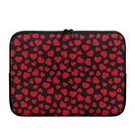 Red And Black Heart Pattern Print Laptop Sleeve