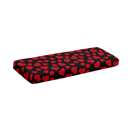 Red And Black Heart Pattern Print Piano Keyboard Cover