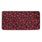 Red And Black Heart Pattern Print Towel