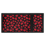 Red And Black Heart Pattern Print Trifold Wallet