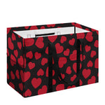 Red And Black Heart Pattern Print Utility Tote Bag