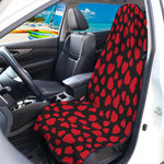 Red And Black Heart Pattern Print Waterproof Car Seat Cover