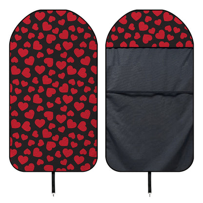 Red And Black Heart Pattern Print Waterproof Car Seat Cover