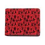 Red And Black Horror Witch Pattern Print Bifold Wallet