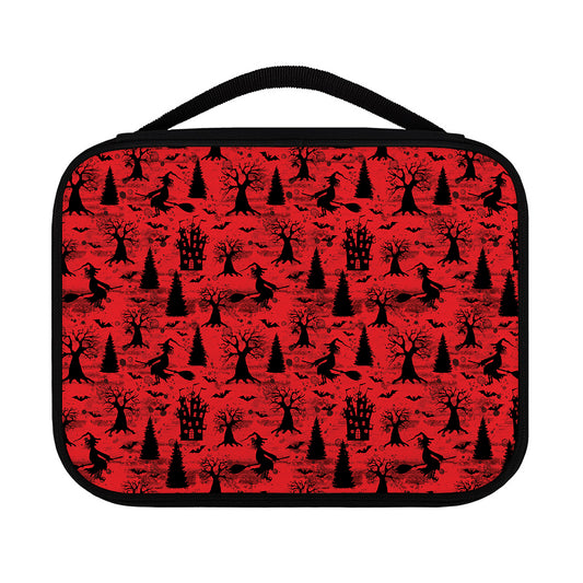 Red And Black Horror Witch Pattern Print Classic Bible Case