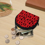 Red And Black Horror Witch Pattern Print Coin Purse