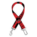 Red And Black Horror Witch Pattern Print Dog Seat Belt